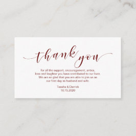 バモダンルガンディ結婚タイプフェイス エンクロージャーカード