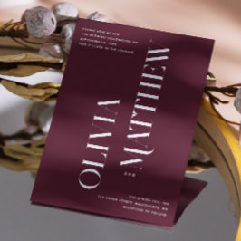 バモダンルガンディ結婚ミニマル写真集+ QRコード 招待状