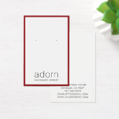 バモダンルガンディ縁ど赤イヤリングディスプレイカード (デスク)