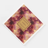 バモダンルガンディ金ゴールド結婚のディナーナプキンス (コーナー)