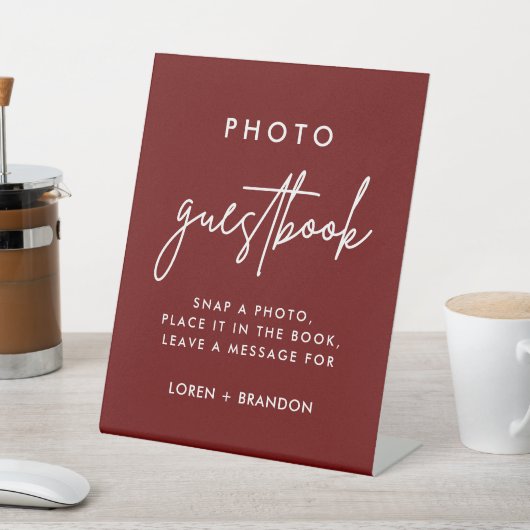 バモダンルグンディの結婚写真集の看板 台座サイン (インサイチュ)