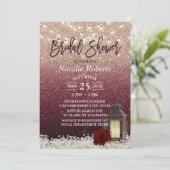 バモダンルグンディ素朴ランタンブライダルシャワー 招待状 (スタンド正面)