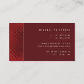 バモダンルスタイリッシュガンディ箔テクスチャプロフェッショナル 名刺 (裏面)