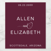 バモダンルスタイリッシュグ結婚ンきらめくワイン ワインラベル (シングルラベル)