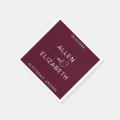 バモダンルパーソナライズされたグスタイリッシュ結婚ン スタンダードカクテルナプキン (角)