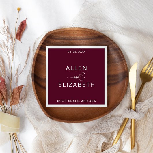 バモダンルパーソナライズされたグスタイリッシュ結婚ン スタンダードカクテルナプキン