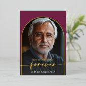 バモダンルミニマルグンディ退職パーティー 箔招待状 (立ち正面)