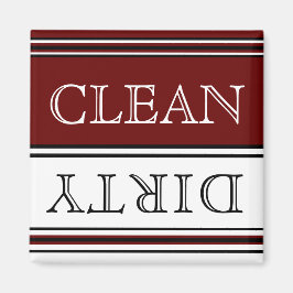 バモダンル無地のグンディ赤テンプレート、ホワイトスクリプト マグネット