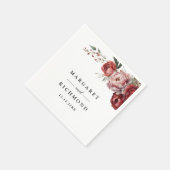 バモダンル素朴グンディ赤面結婚フローラ紙 スタンダードカクテルナプキン (角)