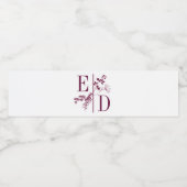 バモダンル結婚グンディイニシャルウォーターボトルラベ ペットボトルラベル (シングルラベル)