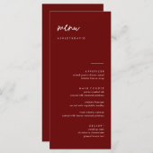 バモダンル結婚グンディ メニュー (正面/裏面)