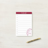 バモダンル芸術的ガンと白の馬 ポストイット (デスク上)