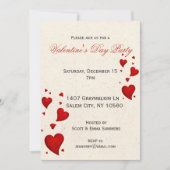 バモダンレンタインデーパーティの招待状招待状 招待状 (正面)