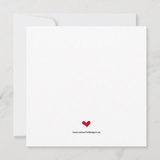 バモダンレンタインデーパーティの招待状 招待状 (裏面)