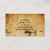 バモダンンウッドホワイトデイジーフローリスト 名刺 (裏面)