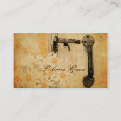 バモダンンウッドホワイトデイジーフローリスト 名刺 (正面)