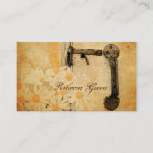 バモダンンウッドホワイトデイジーフローリスト 名刺 (正面)