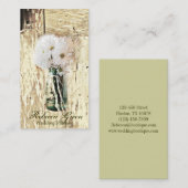 バモダンンウッドホワイトデイジーフローリスト 名刺 (正面/裏面)