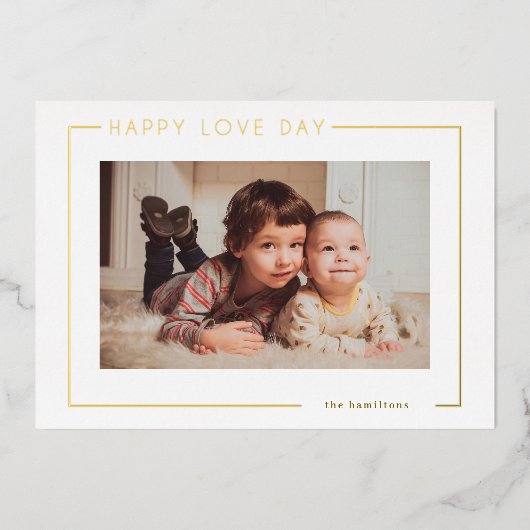 バモダンンエレガントタインフォトカード 箔シーズンカード (正面)