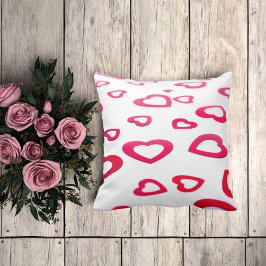 バモダンン赤と白タインハート クッション