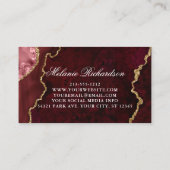 バモダンーエレガントグンディ金ゴールドマーブルアゲテゲード 名刺 (裏面)