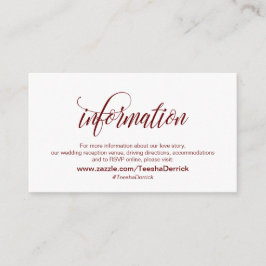 バモダンーグエレガントンディ、我々の結婚詳細 エンクロージャーカード