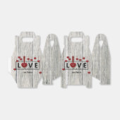 バモダン素朴ンタインの木の愛の赤いハート フェイバーボックス (折り畳みなし)