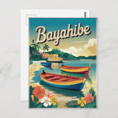 バヤヒベドミニカ共和国ヴィンテージ ポストカード (正面/裏面)