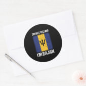 バヤンおもしろいバルバドスアクセントIm叫んでないIm Baj ラウンドシール (封筒)