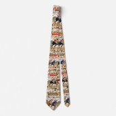 バユウ・タペストリー、ノルマン騎士、射手、バイキング船 ネクタイ (正面)