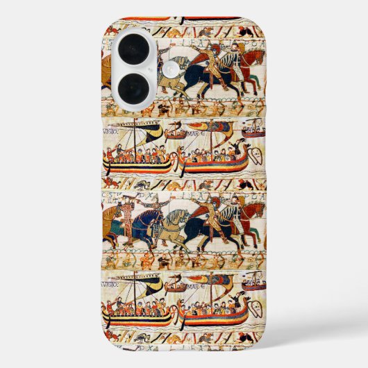 バユウ・タペストリー、ノルマン騎士、射手、バイキング船 Case-Mate iPhoneケース (裏面)