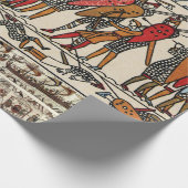 バユータペストリー、ヘイスティングスの戦い、ノルマン騎士団 ラッピングペーパー (角)