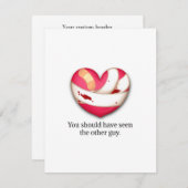 バユーモアのあるンタイン離婚パーソナライズされた ノートカード (正面/裏面)