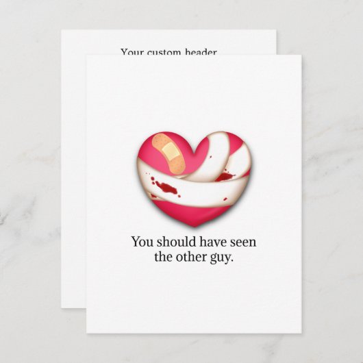 バユーモアのあるンタイン離婚パーソナライズされた ノートカード (正面/裏面)