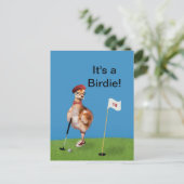 バユーモアのあるードズ遊ゴルフ、カスタマイズ可能な文字 ポストカード (スタンド正面)