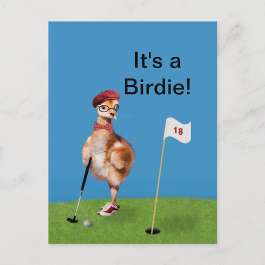 バユーモアのあるードズ遊ゴルフ、カスタマイズ可能な文字 ポストカード (正面)