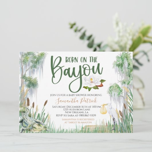 バユー生まれベイビーシャワー招待状 招待状 (スタンド正面)