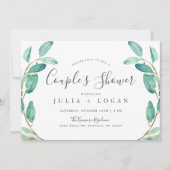 バヨウボタニカルグリーンリー | カップルのシャワー 招待状 (正面)