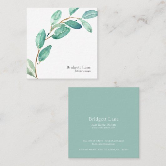 バヨウ植物学 |セージ スクエア名刺 (正面/裏面)