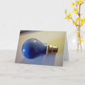 バヨネット金具付き青い電球 カード (黄色い花)