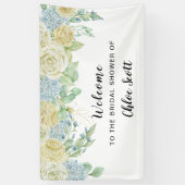 バラあじさいフローラブライダルシャワー歓迎 横断幕 (縦)