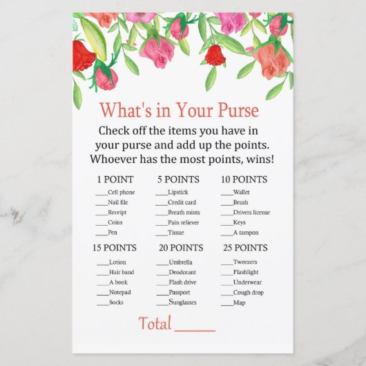 バラあなたの財布ゲームの中に何がある (正面)