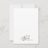 バラありがとうご同情のカード サンキューカード (裏面)