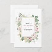 バラありがとうご同情のカード サンキューカード (正面/裏面)