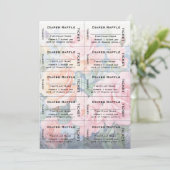 バラおむつラッフルチケットプレーンタイポグラフィ 招待状 (スタンド正面)