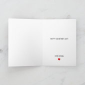 バラおもしろいは赤い詩のバレンタインデーのガールフレンド シーズンカード (内部)