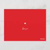 バラおもしろいは赤チリ詩バレンタインデー ポストカード (裏面)