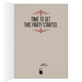 「バラおもしろいは赤」詩誕生日カード (内側 (右))