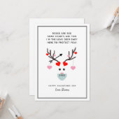 バラおもしろいはRed Valentines Day 2022名前 カード (正面/裏面インサイチュ)