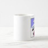 バラおもしろい庭師のような匂いを持つ漫画のハチ コーヒーマグカップ (中央)